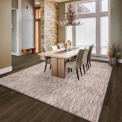 area rugs in a Corpus Christi, TX, dining room