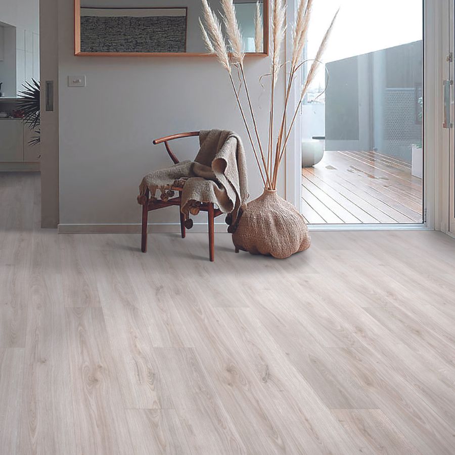 Laminate flooring in a waiting room